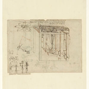 Machine to produce gold foil, ca 1493. Creator: Leonardo da Vinci (1452-1519)
