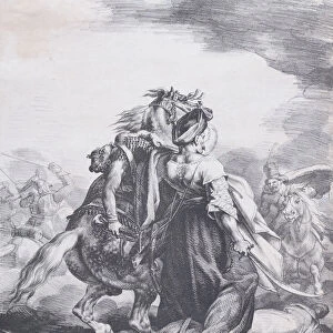 Mameluck Defending a Wounded Trumpeter, 1818. Creator: Theodore Gericault