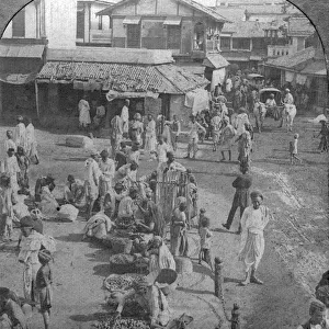 A market in Ahmedabad, India, 1902. Artist: BL Singley