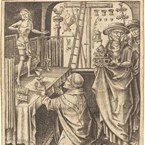 The Mass of Saint Gregory, c. 1480 / 1490. Creator: Israhel van Meckenem