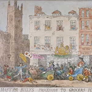 Master Billys procession to Grocers Hall, 1784