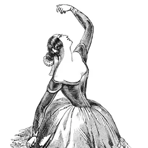 Md. elle Fanny Eissler dancing "The Saragossa", 1844. Creator: Unknown