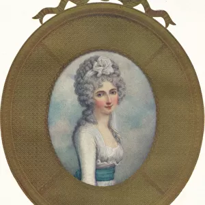 Miniature Portrait of Katherine, Lady Manners, Later Lady Huntingtower, 1787, (1907). Artist: Richard Cosway