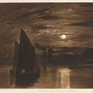 Moonlight on the Medway at Chatham, 1920. Creator: Joseph Mallord William Turner (British