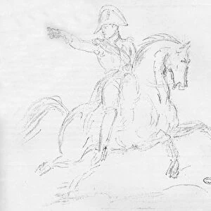 Napoleon on Horseback, c18th century. Artist: Carle Vernet