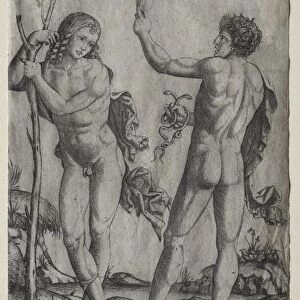 Two Nude Men Beside a Tree. Creator: Marcantonio Raimondi (Italian, 1470 / 82-1527 / 34)