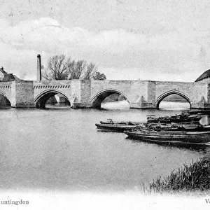 The Ouse Bridge, Huntingdon, Cambridgeshire, 1905