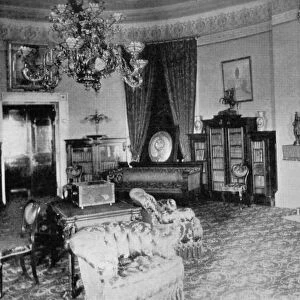 The Oval Sitting-room at the White House, Washington DC, USA, 1908