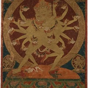 Painted Banner (Thangka) of Skull-Cup Bearing (Kapaladhara) Hevajra, c. 1604