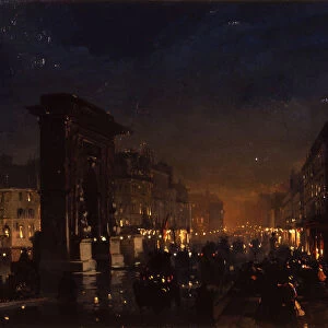 Paris, Boulevard and the Porte Saint-Denis, 1855