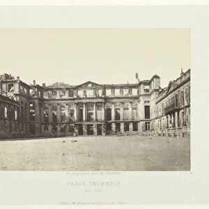 Paris Fire (Facade of the Palais de Saint-Cloud), May, 1871. Creator: Charles Soulier