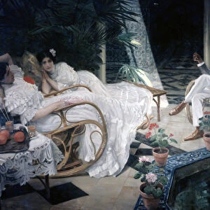 The Patio, 19th century. Artist: Henri Achillo Zo