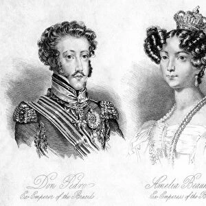 Pedro I, Emperor of Brazil and Princess Amelie of Leuchtenberg