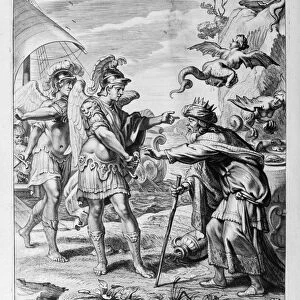 Phineus is delivered from the Harpies by Calais and Zethes, 1655. Artist: Michel de Marolles