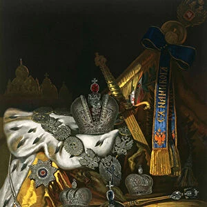 Picture of the Russian Imperial regalia, 1856