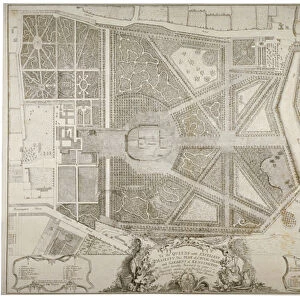 Plan of Kensington Palace and gardens, London, 1736