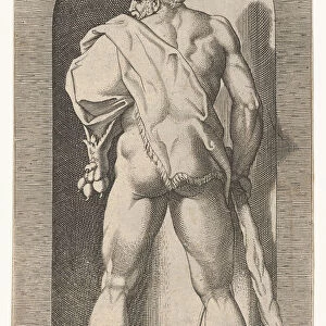 Plate 15: Hercules standing in a niche, wearing a lion skin and holding a club