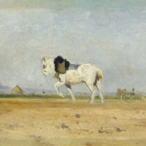 A Plow Horse in a Field, 1870 / 1874. Creator: Stanislas Lepine