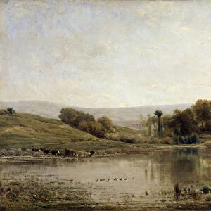 A Pond, 1858. Artist: Charles Francois Daubigny