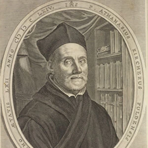 Portrait of Athanasius Kircher (1602-1680), 1664. Artist: Bloemaert, Cornelis Abrahamsz. II (1603-1692)