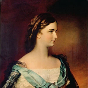 Portrait of Empress Elisabeth of Austria. Creator: Schrotzberg, Franz (1811-1889)