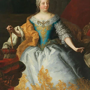 Portrait of Empress Maria Theresia, Queen of Hungary and Bohemia, with the Bohemian crown