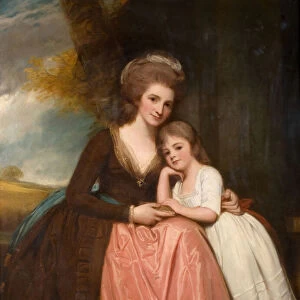 Portrait Of Mrs Bracebridge And Her Daughter Mary, 1784. Creator: George Romney