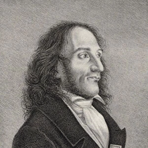 Portrait of Niccolo Paganini (1782-1840), c. 1830. Creator: Anonymous