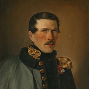 Portrait of of a Marine Officer. Artist: Tyranov, Alexei Vasilyevich (1808-1859)