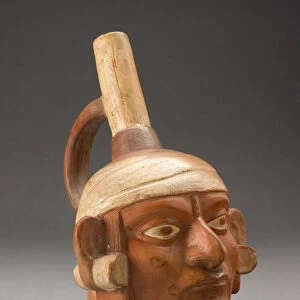 Portrait Vessel of a Ruler with Face Paint and Large Earflares, 100 B. C. / A. D. 500