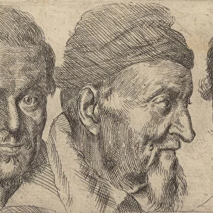 Three portraits possibly representing Camillo Graffico, Ercole Pedemonte and Antoni