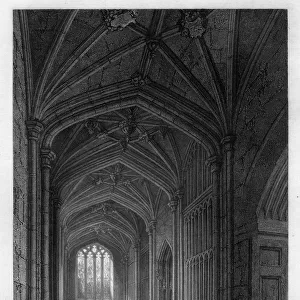 Proscholium to the Divinity School, Oxford, 1836. Artist: John Le Keux