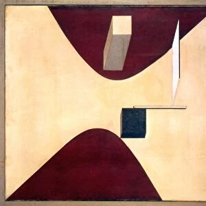 Proun P23, no. 6. Artist: Lissitzky, El (1890-1941)