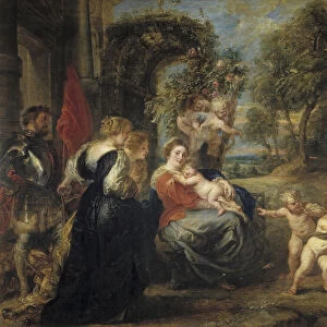 Rest on the Flight into Egypt, with Saints, c. 1635. Artist: Rubens, Pieter Paul (1577-1640)