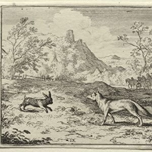 Reynard the Fox: Reynard and the Rabbit. Creator: Allart van Everdingen (Dutch, 1621-1675)