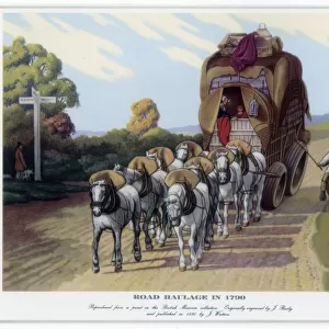 Road Haulage in 1790, (1820). Artist: J Baily