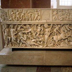 Roman sarcophagus with the legend of Selene and Endymion, 230-235 AD