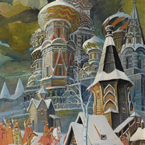 Saint Basils Cathedral. Artist: Brailovsky, Leonid Mikhaylovich (1867-1937)