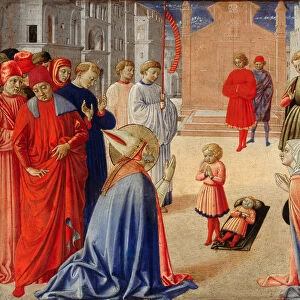 Saint Zenobius raises a boy from the dead, 1462. Artist: Gozzoli, Benozzo (ca 1420-1497)