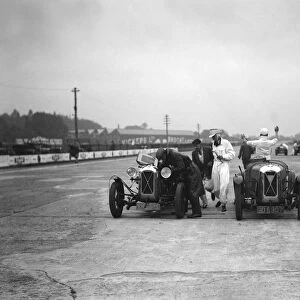 Two Salmson cars at the JCC Members Day, Brooklands, 4 July 1931. Artist: Bill Brunell