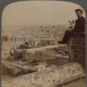 From San Francisco Cathedral, on the largest Aztec Pyramid, looking over Cholula, Mexico, 1901