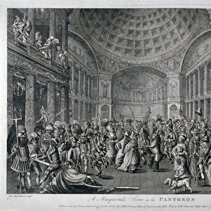 Scene of a masquerade at the Pantheon, Oxford Street, Westminster, London, 1773. Artist