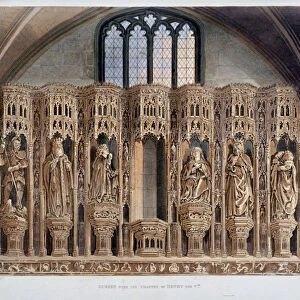 Screen over the chantry of Henry V, Westminster Abbey, London, 1811. Artist: J Bluck