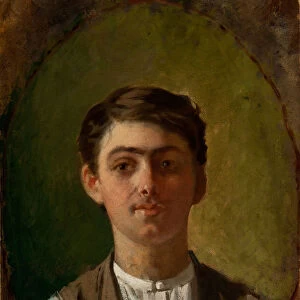 Self-Portrait, 1885-1886. Creator: Pellizza da Volpedo, Giuseppe (1868-1907)