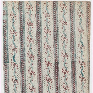 Sheet with overall vine and dot pattern, late 18th-mid-19th century. late 18th-mid-19th century. Creator: Anon