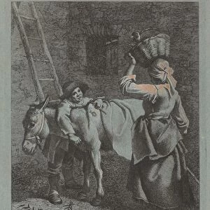 Shepherd Speaking to a Peasant Woman, 1760 / 1764. Creator: Francesco Londonio