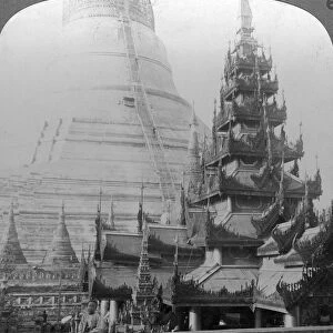 Shwedagon Pagoda, Rangoon, Burma, c1900s(?). Artist: Underwood & Underwood