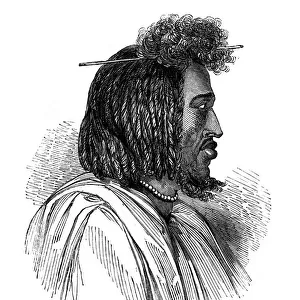 Souakiny chief, 1848. Artist: Ebenezer Landells