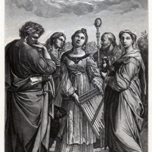 St Cecilia, 1514 (1870). Artist: Quesnel
