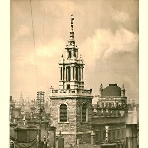 St Stephen Walbrook, The Steeple, mid-late 19th century. Creator: Unknown